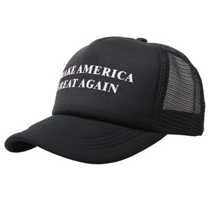 Mesh Summer MAKE AMERICA GREAT AGAIN Print Trucker Caps Donald Trump Men Women High Quality Flat Bill Snapback Hats Breathable