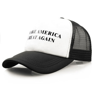 Mesh Summer MAKE AMERICA GREAT AGAIN Print Trucker Caps Donald Trump Men Women High Quality Flat Bill Snapback Hats Breathable