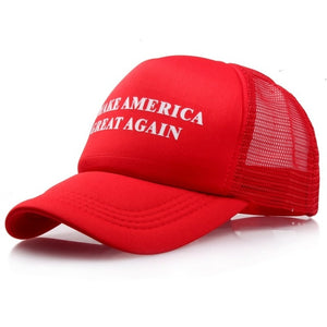 Mesh Summer MAKE AMERICA GREAT AGAIN Print Trucker Caps Donald Trump Men Women High Quality Flat Bill Snapback Hats Breathable