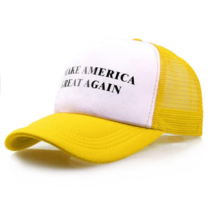 Mesh Summer MAKE AMERICA GREAT AGAIN Print Trucker Caps Donald Trump Men Women High Quality Flat Bill Snapback Hats Breathable