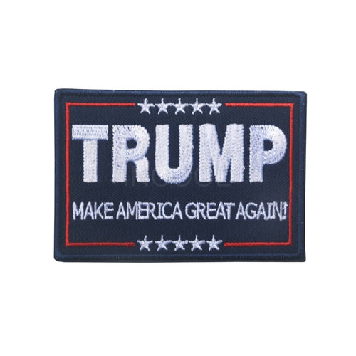 Embroidered Patch President Donald Trump Morale Patch Tactical Emblem Badges Embroidery Patches For Jackets Jeans Backpack Cap