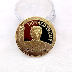 Gold Coin American 45th President Donald Trump Coin US White House The Statue of Liberty Silver Metal Coin Collection Mar21