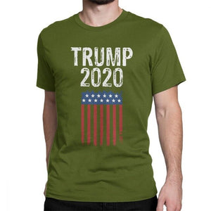 Trump 2020 T Shirts Awesome T Shirt Men Short Sleeve Tops Unique Tee Shirt Purified Cotton Round Collar T-Shirts