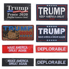 Load image into Gallery viewer, Embroidery Patch Trump Keep American Great 2020 Tactical Military Morale Patches Emblem Applique Deplorable Embroidered Badges