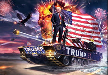 Load image into Gallery viewer, johnin hanging 90*150cm keep america great first tank hero donald Trump Flag